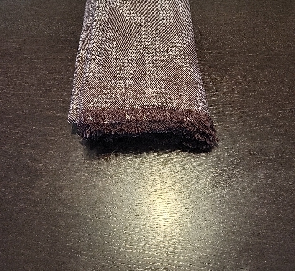 Brown Patterned Scarf - image 4